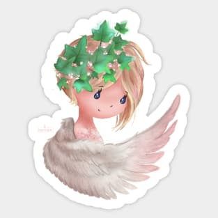 Christmas Ivy Angel Sticker